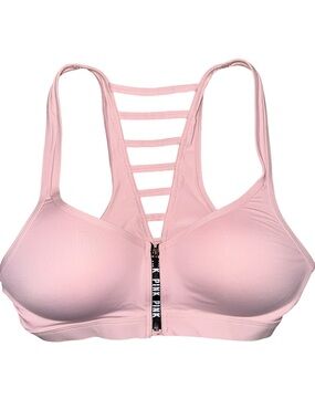 Victoria's Secret Pink Front-Zip Strappy Back Sports Bra